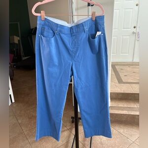 Tribal BlueStar Pants Size 12 NWT Pull-On Wide Leg